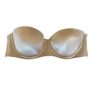 Savage X Fenty Women Bra Beige Strapless Underwired Lightly Lined